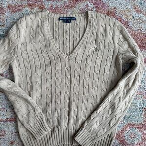 Ralph Lauren Sport Cream cable knit sweater. Size L
